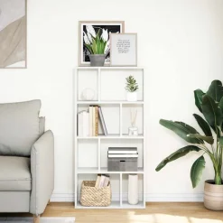 vidaXL Librería de madera de ingeniería blanca 60x20x120,5 cm Blanco Sale