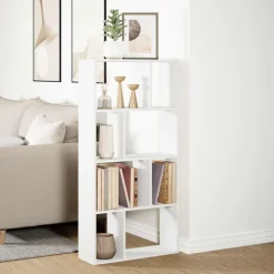 vidaXL Librería de madera de ingeniería blanca 60x20x120,5 cm Blanco Sale