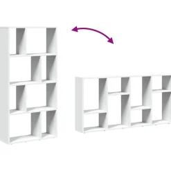 vidaXL Librería de madera de ingeniería blanca 60x20x120,5 cm Blanco Sale