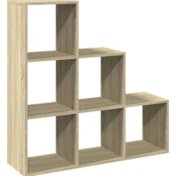 vidaXL Librería divisor 3 niveles madera 99x29x99 cm Roble Sonoma Clearance