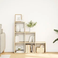 vidaXL Librería divisor 3 niveles madera 99x29x99 cm Roble Sonoma Clearance