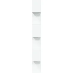 vidaXL Librería divisor 6 niveles madera ingeniería 70x24x193cm Blanco Clearance