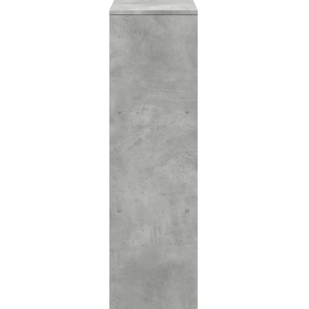 vidaXL Estanterías-Librería divisor 3 niveles madera gris hormigón 99x29x99 cm