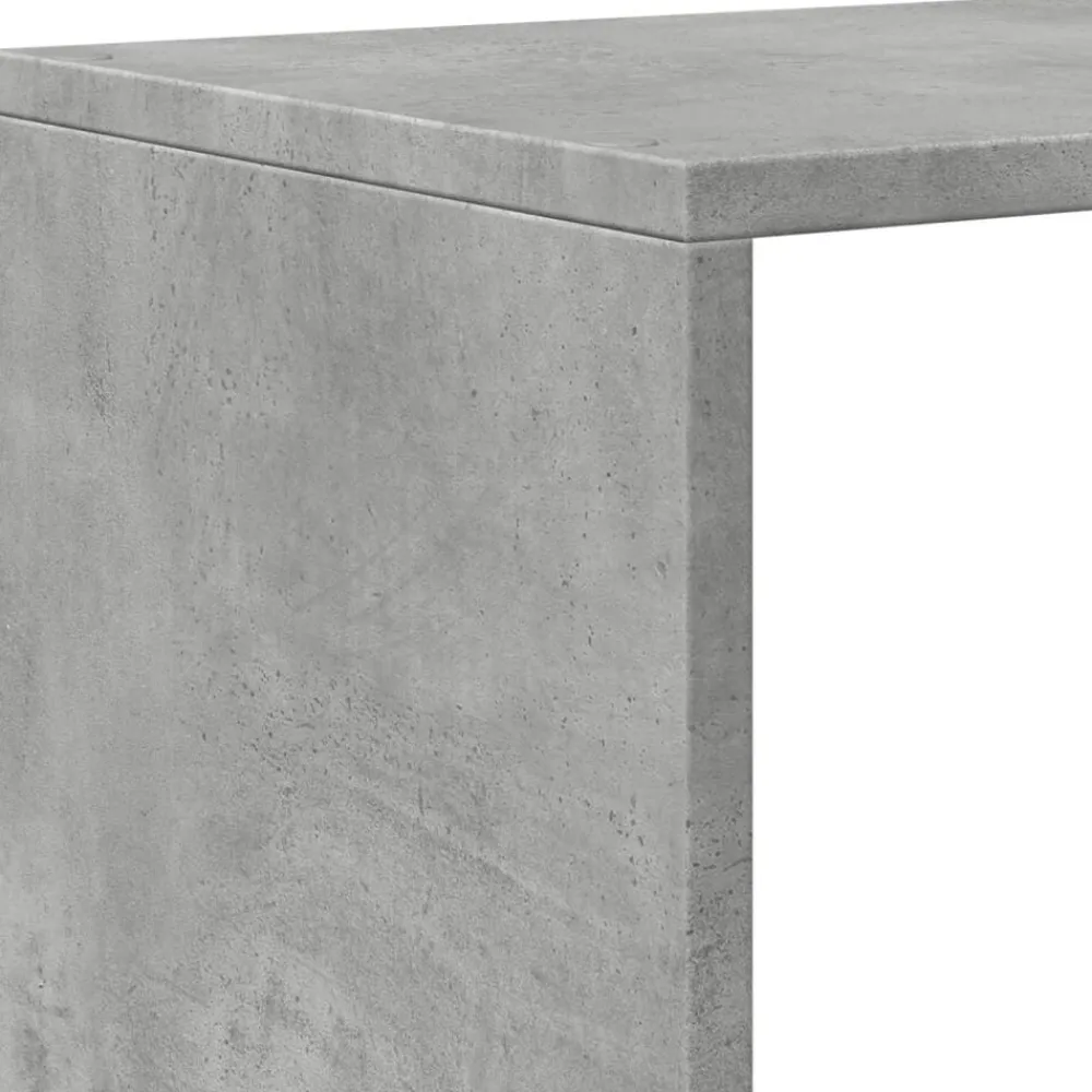 vidaXL Estanterías-Librería divisor 3 niveles madera gris hormigón 99x29x99 cm