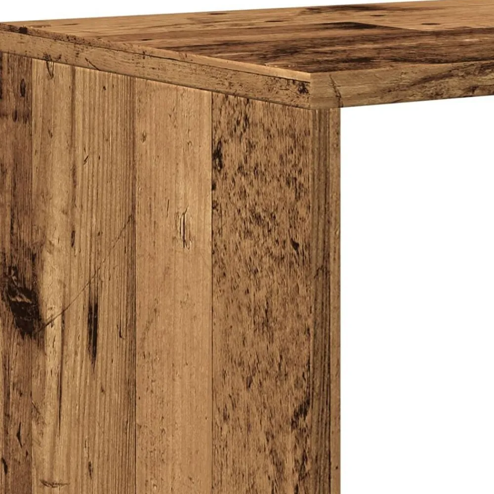 vidaXL Estanterías-Librería divisor 3 niveles madera envejecida 99x29x99 cm