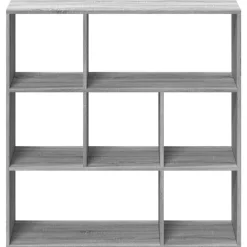vidaXL Librería divisor madera ingeniería 102x29x103,5 cm Gris sonoma