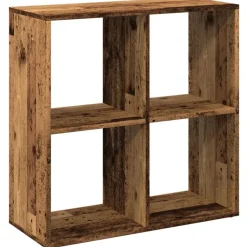 vidaXL Librería divisor madera ingeniería envejecida 69,5x29x69,5 cm Madera antigua Hot
