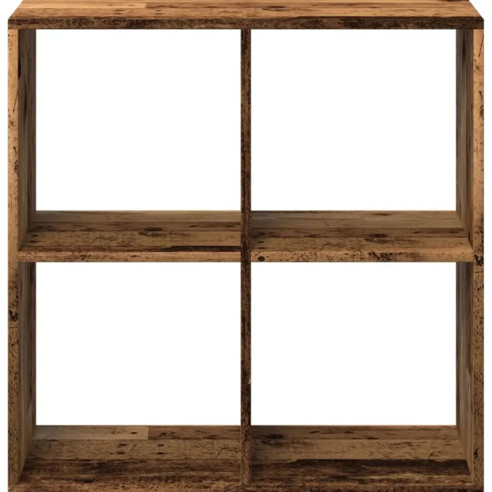 vidaXL Librería divisor madera ingeniería envejecida 69,5x29x69,5 cm Madera antigua Hot