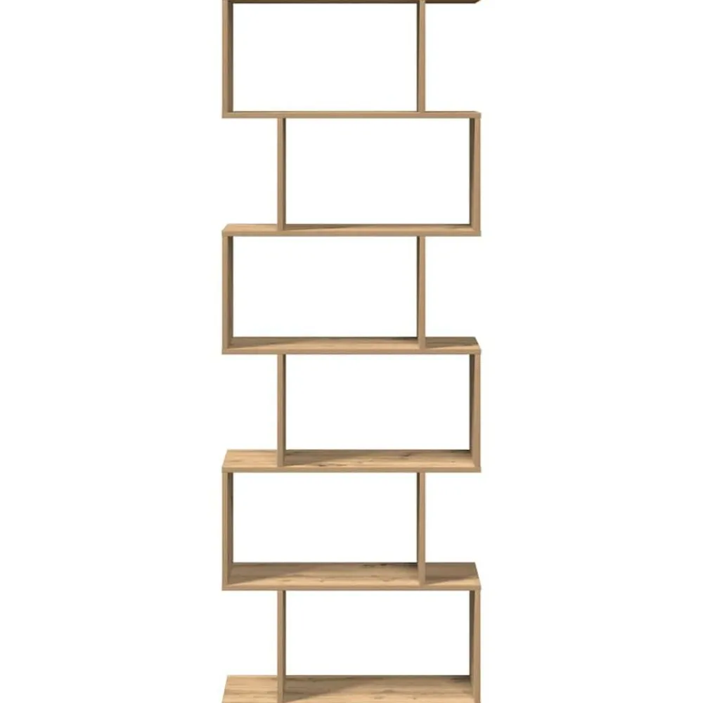 vidaXL Librería divisora 6 niveles madera 70x24x193 cm Roble artisan Sale