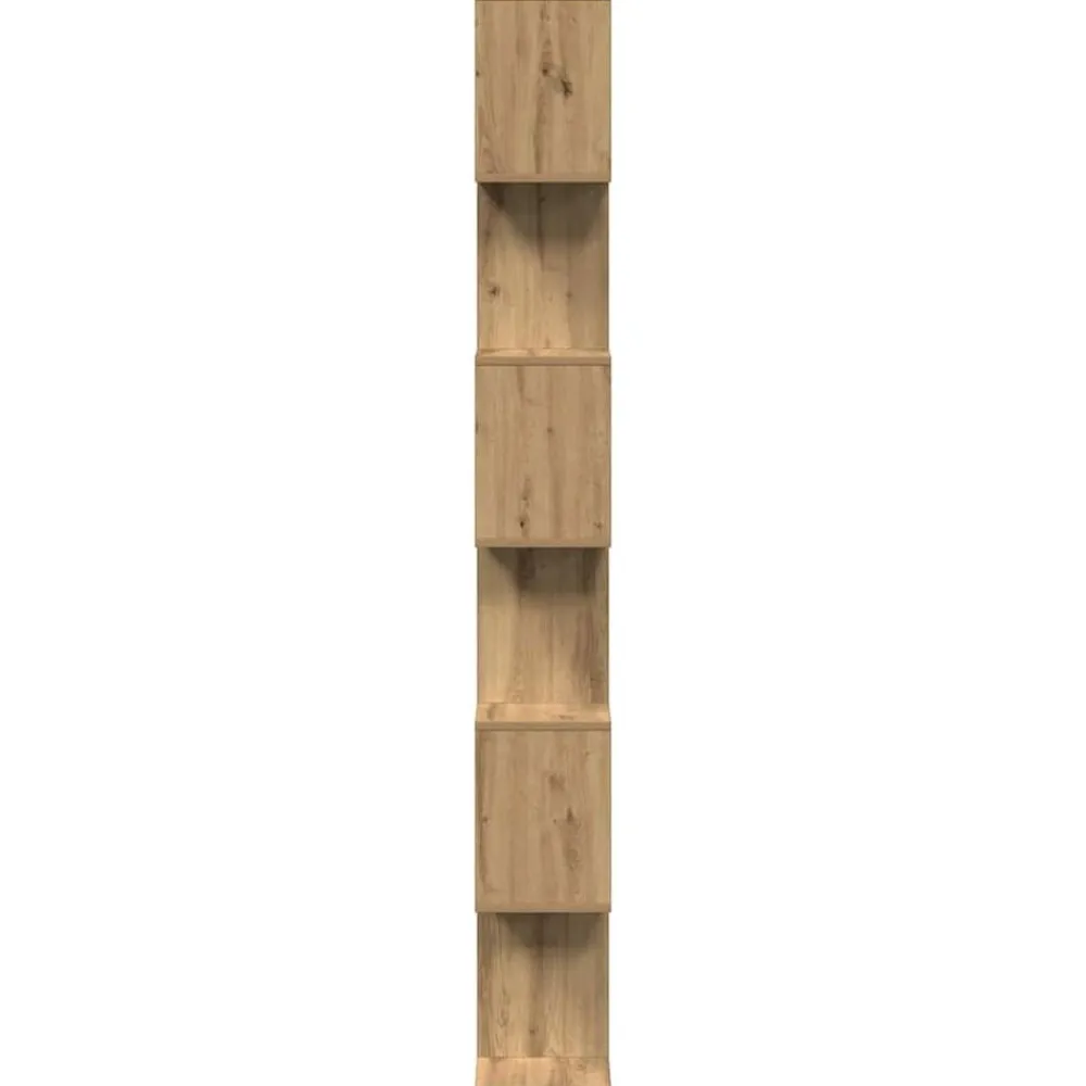 vidaXL Librería divisora 6 niveles madera 70x24x193 cm Roble artisan Sale
