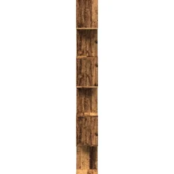 vidaXL Librería divisora 6 niveles madera envejecida 70x24x193 cm Madera antigua