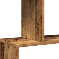vidaXL Librería divisora 6 niveles madera envejecida 70x24x193 cm Madera antigua