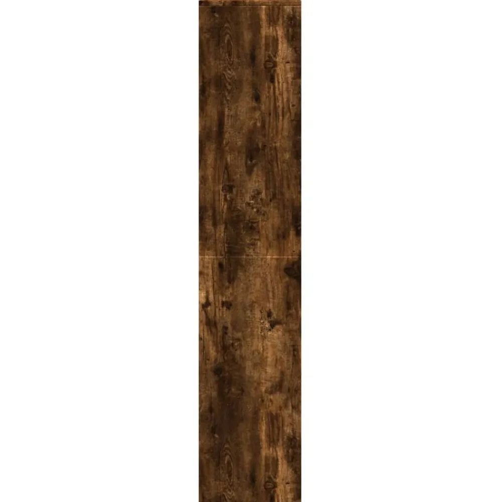 vidaXL Librería divisora 4 niveles 143,5x29x143,5 cm Roble ahumado Best