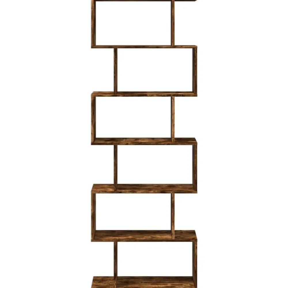 vidaXL Estanterías-Librería divisora 6 niveles madera 70x24x193 cm