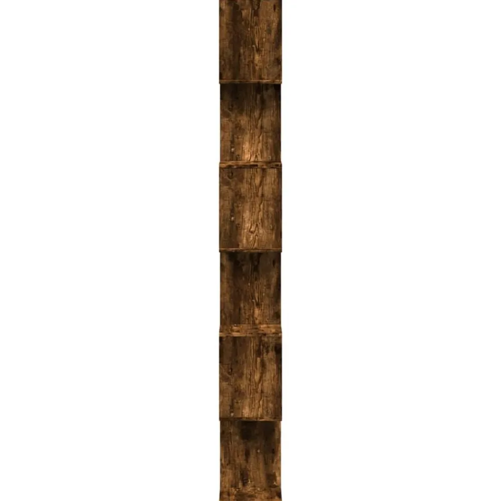 vidaXL Estanterías-Librería divisora 6 niveles madera 70x24x193 cm