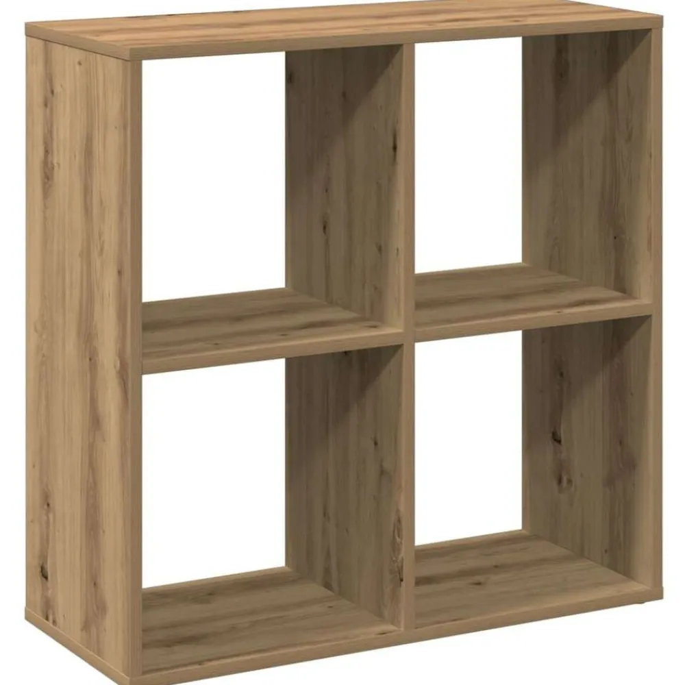 vidaXL Librería divisora madera 69,5x29x69,5 cm Roble artisan New