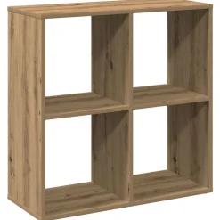 vidaXL Librería divisora madera 69,5x29x69,5 cm Roble artisan New
