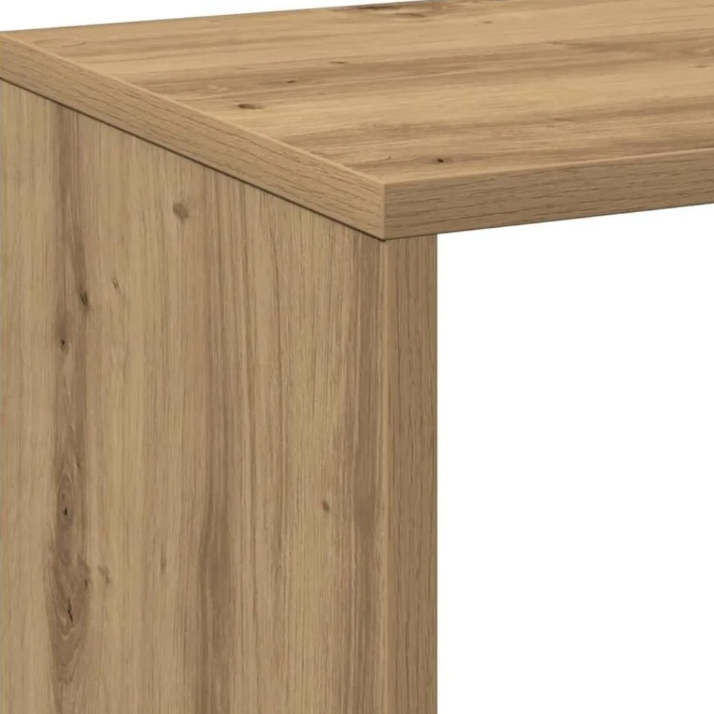vidaXL Librería divisora madera 69,5x29x69,5 cm Roble artisan New