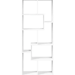 vidaXL Librería divisora madera ingeniería blanca 67x25x161,5 cm Blanco Sale