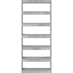 vidaXL Librería Gris Concreto 80 x 30 x 198 cm Madera de ingeniería Gris hormigón Discount