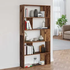 vidaXL Estanterías-Librería Madera vieja 80 x 24 x 159 cm Madera de ingeniería