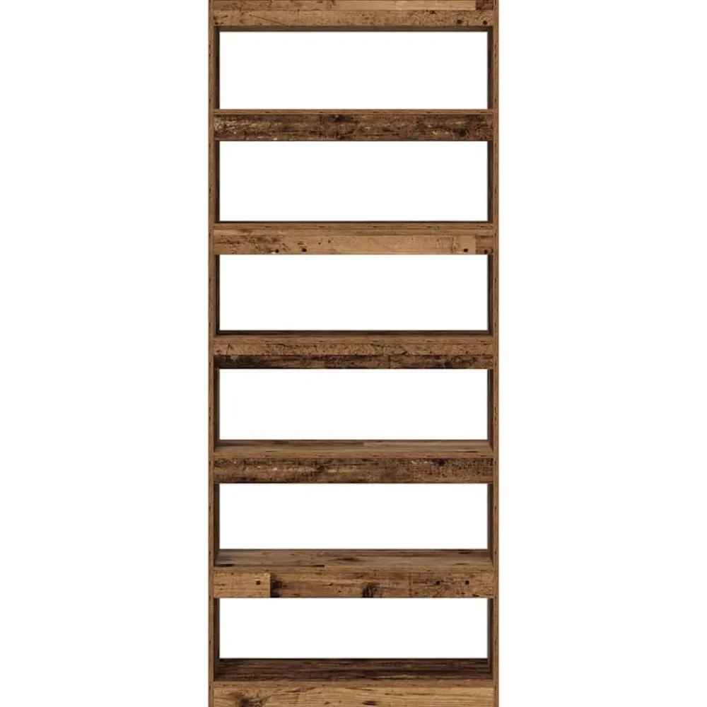 vidaXL Estanterías-Librería Madera vieja 80 x 30 x 198 cm Madera de ingeniería
