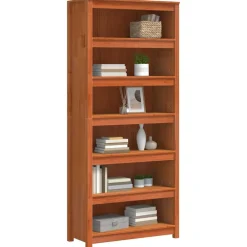 vidaXL Estanterías-Librería Marrón cera 80 x 35 x 183 cm Madera de pino macizo