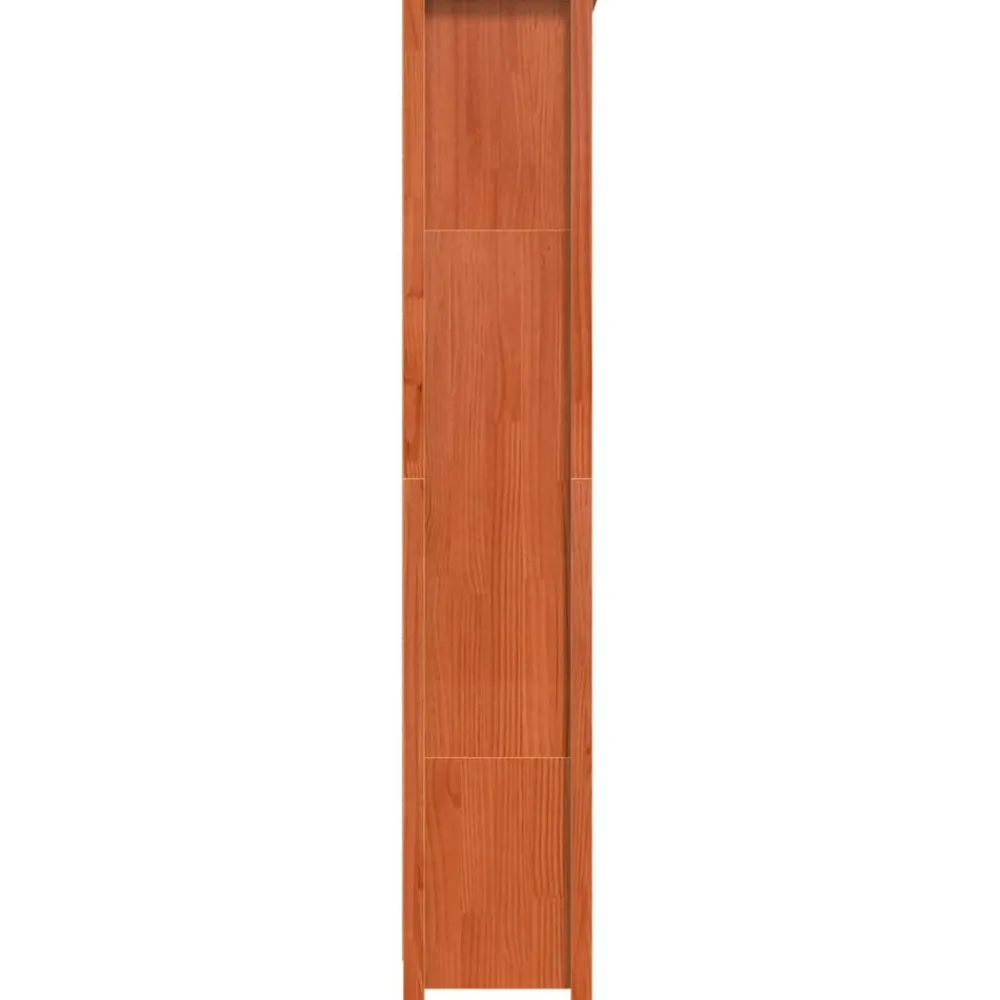 vidaXL Estanterías-Librería Marrón cera 80 x 35 x 183 cm Madera de pino macizo