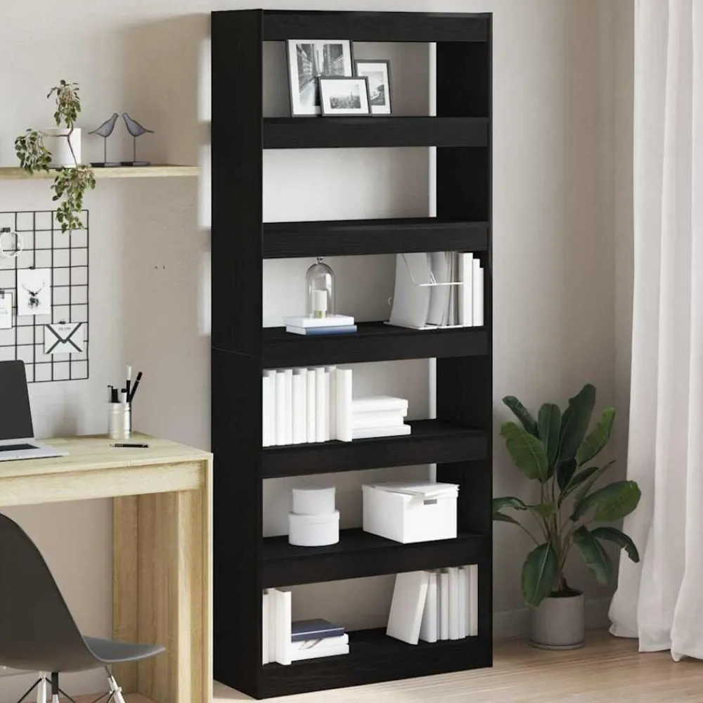 vidaXL Estanterías-Librería 80 x 30 x 198 cm Madera de ingeniería