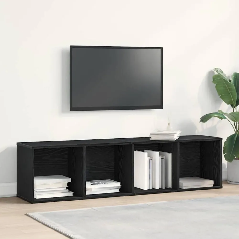 vidaXL Librería 143 x 30 x 36 cm Madera de ingeniería Roble negro Best