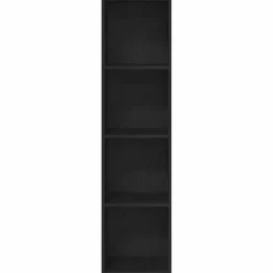 vidaXL Librería 143 x 30 x 36 cm Madera de ingeniería Roble negro Best