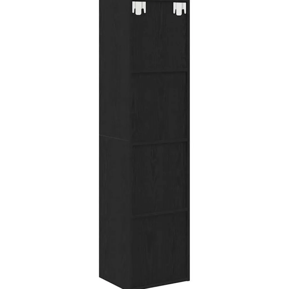 vidaXL Librería 143 x 30 x 36 cm Madera de ingeniería Roble negro Best