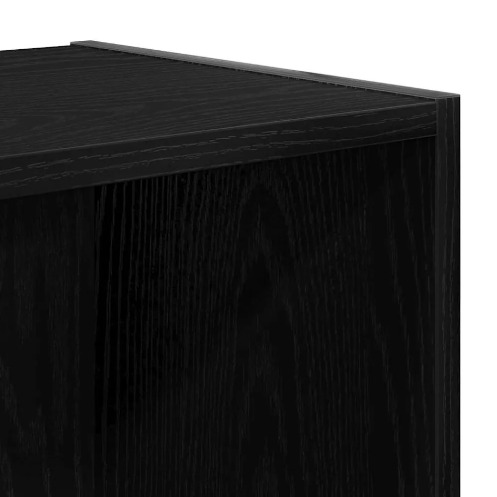 vidaXL Librería 143 x 30 x 36 cm Madera de ingeniería Roble negro Best