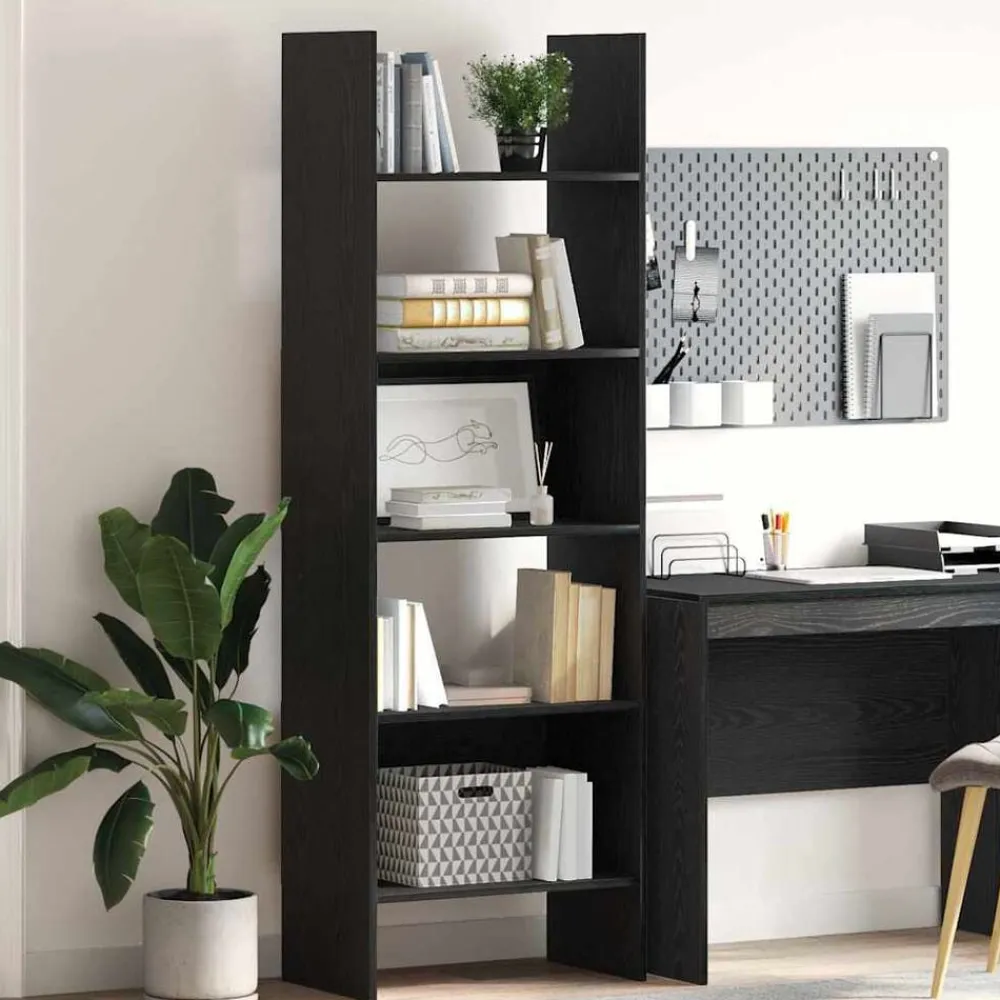 vidaXL Estanterías-Librería 60 x 35 x 180 cm Madera de ingeniería