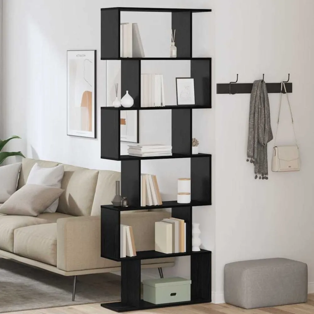 vidaXL Librería 70 x 24 x 193,5 cm Madera de ingeniería Roble negro Discount