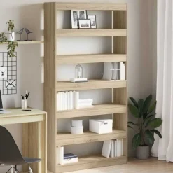 vidaXL Librería 100 x 30 x 198 cm Madera de ingeniería Roble Sonoma Hot