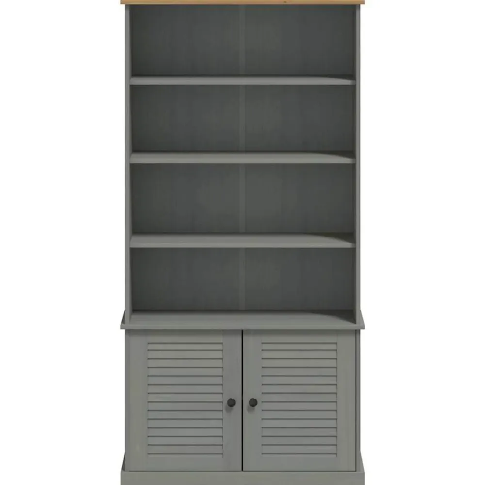 vidaXL Librería VIGO madera maciza de pino 85x35x170 cm Gris Online