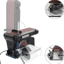vidaXL Lijadora de disco y banda 370 W 150 mm Clearance