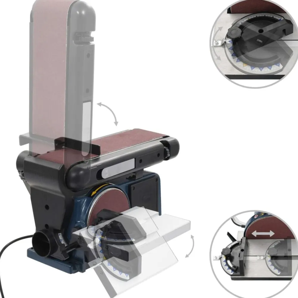 vidaXL Lijadora de disco y banda 370 W 150 mm Clearance