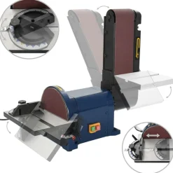 vidaXL Herramientas-Lijadora de disco y banda 500 W 200 mm