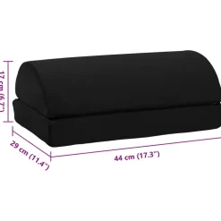 vidaXL Liso 44 x 29 x 17 cm Espuma PU Negro New