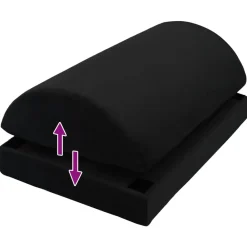 vidaXL Liso 44 x 29 x 17 cm Espuma PU Negro New