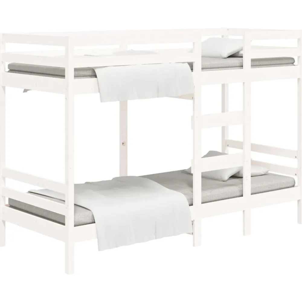 vidaXL Camas Y Accesorios-Litera de madera maciza de pino 90x200 cm