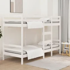 vidaXL Camas Y Accesorios-Litera de madera maciza de pino 90x200 cm