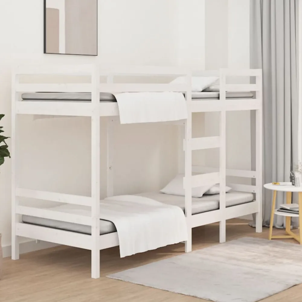 vidaXL Camas Y Accesorios-Litera de madera maciza de pino 90x200 cm
