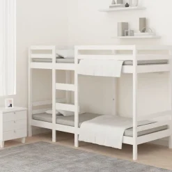 vidaXL Camas Y Accesorios-Litera de madera maciza de pino 90x200 cm
