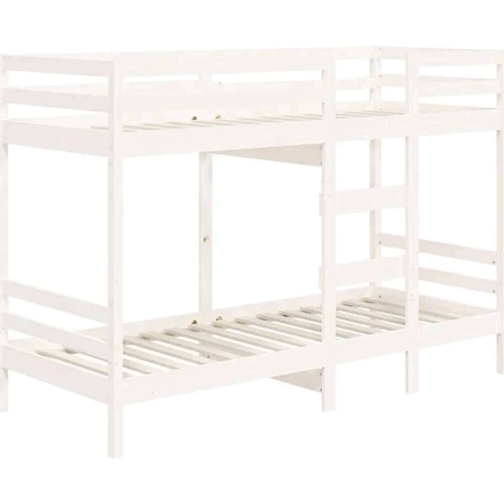 vidaXL Camas Y Accesorios-Litera de madera maciza de pino 90x200 cm