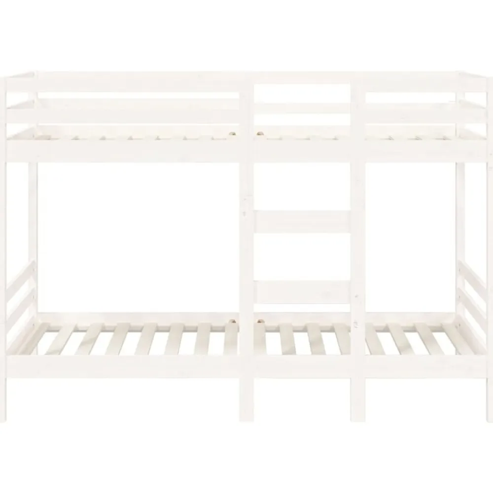 vidaXL Camas Y Accesorios-Litera de madera maciza de pino 90x200 cm