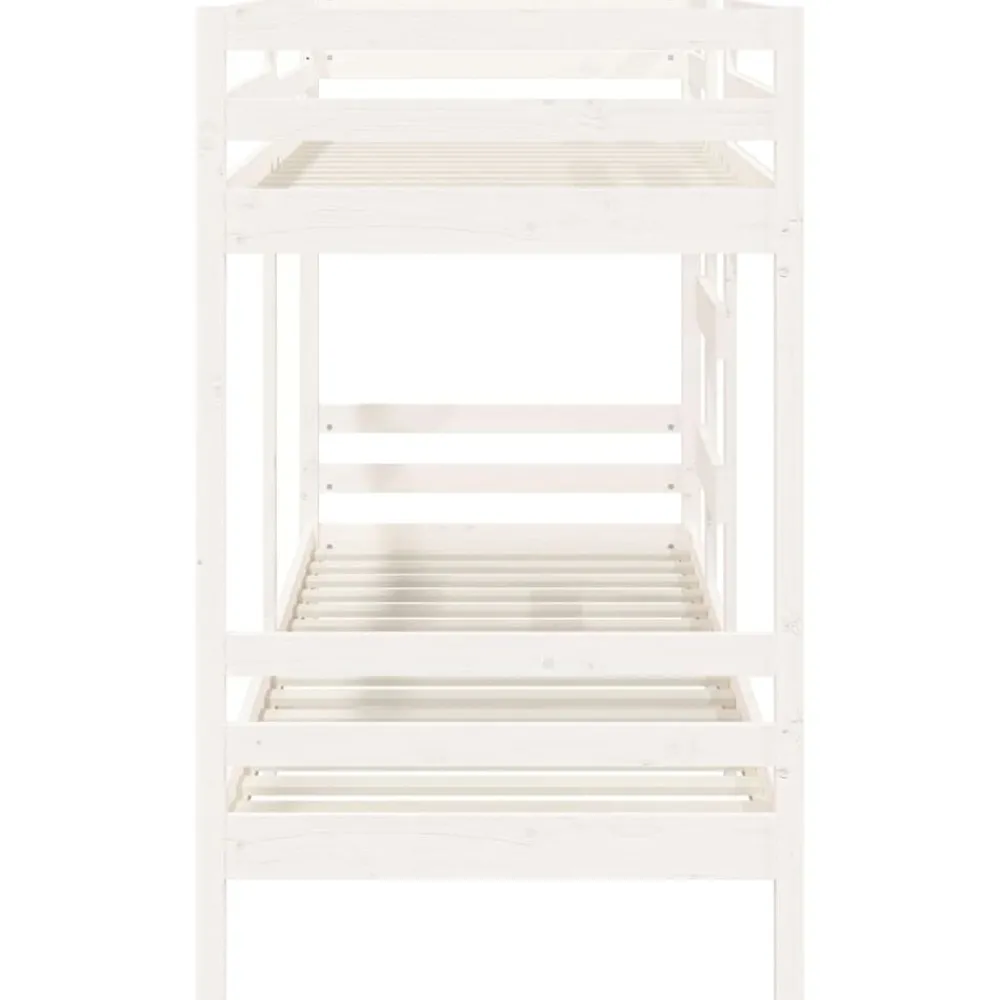vidaXL Camas Y Accesorios-Litera de madera maciza de pino 90x200 cm
