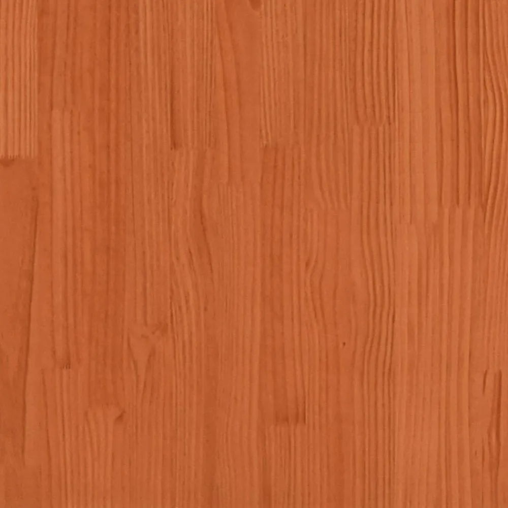 vidaXL Camas Y Accesorios-Litera de madera maciza de pino marrón cera 90x200 cm